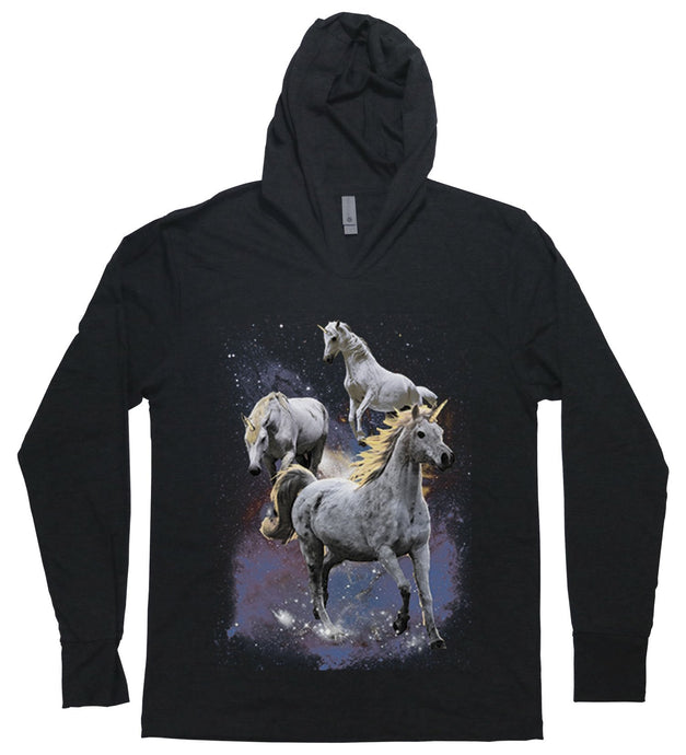 Space Unicorns - Hooded T-Shirt - Baffle