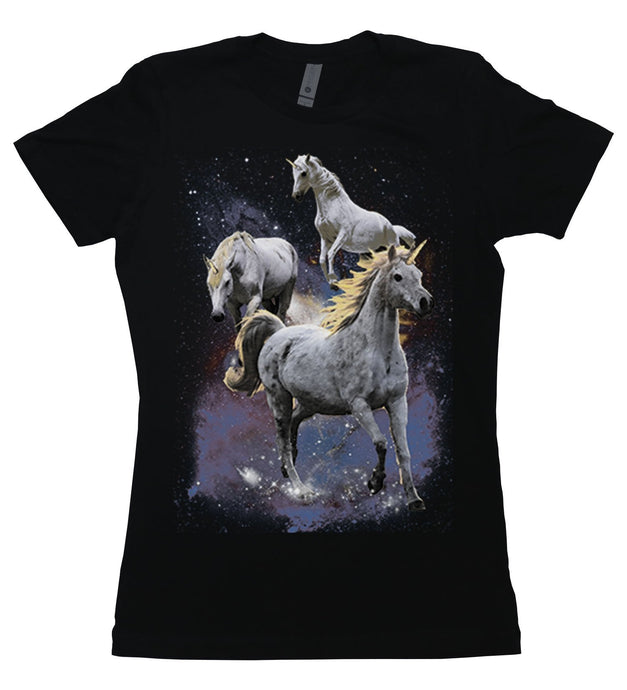 Space Unicorns - Women's Boyfriend T-Shirt - Baffle