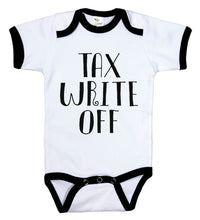 Load image into Gallery viewer, Tax Write Off / Tax Humor Ringer Onesie - Baffle
