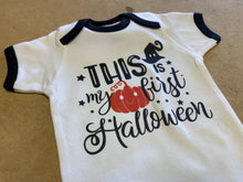 Load image into Gallery viewer, This Is My First Halloween / Ringer Onesie - Baffle
