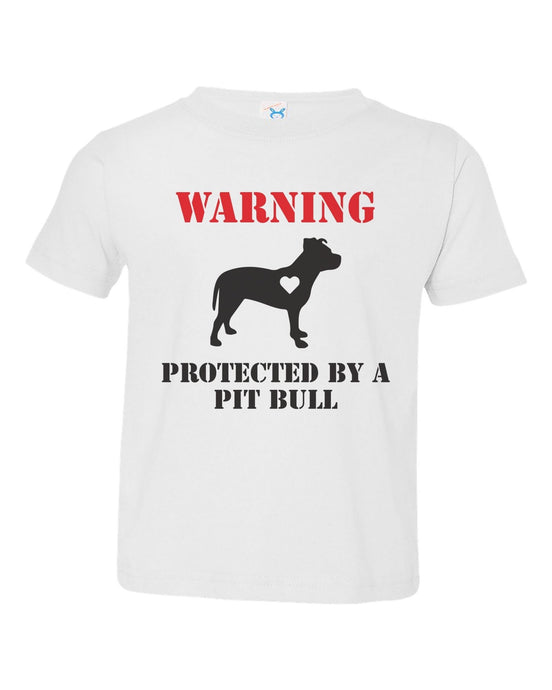 Warning: Protected By A Pitbull / Toddler / Youth Crew - Baffle