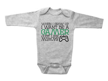 Load image into Gallery viewer, WHEN I GROW UP I WANT TO BE A GAMER LIKE MOMMY - Basic Onesie - Baffle
