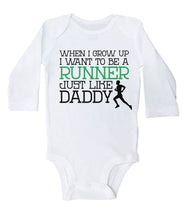 Load image into Gallery viewer, WHEN I GROW UP, RUNNER LIKE DADDY - Basic Onesie - Baffle
