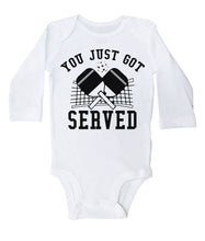 Load image into Gallery viewer, YOU JUST GOT SERVED PICKLEBALL - Basic Onesie - Baffle
